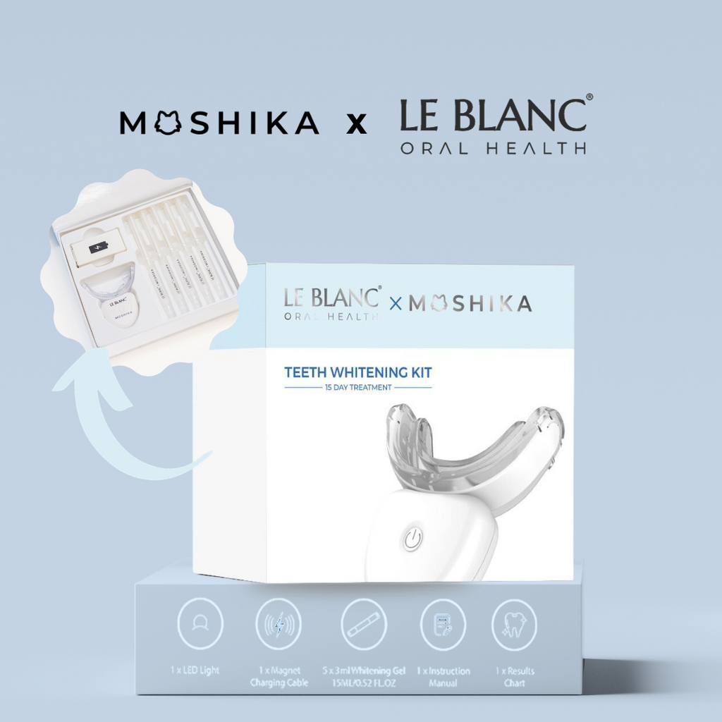Moshika X LE BLANC Teeth Whitening Kit | Vegan At-Home Whitening