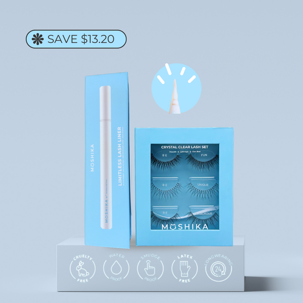 chiyoko Make & Eye Remover 2個セット Crystal Clear Lash Duo | Vegan Invisible Lash Adhesive Set